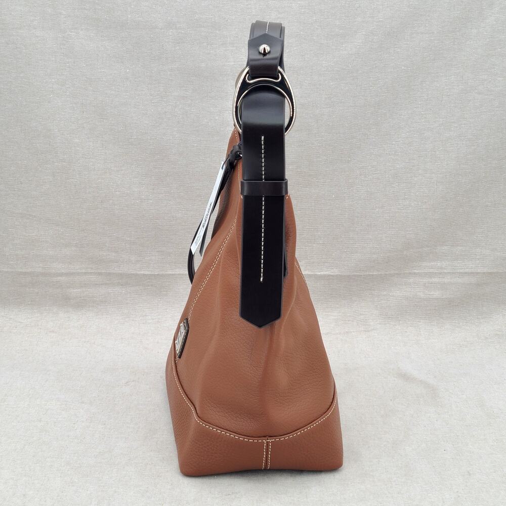 Dooney & Bourke Gracie Pebbled Leather Hobo Shoulder Bag Purse Saddle Tan NWT - Picture 6 of 16